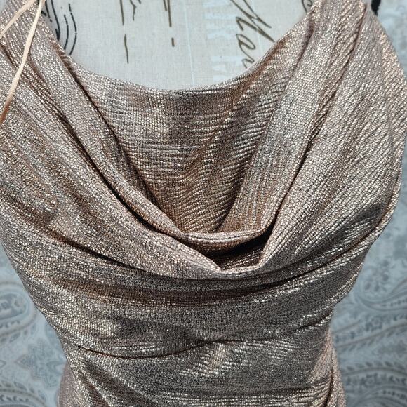 Morgan & CO 12766J homecoming holiday dress Rose gold Size 22w Party Cocktail - Picture 6 of 14